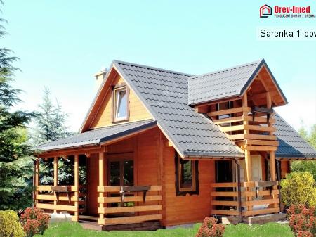 Dom drewniany Sarenka 1 pow: 25 m2 przy podstawie +9,24 m2